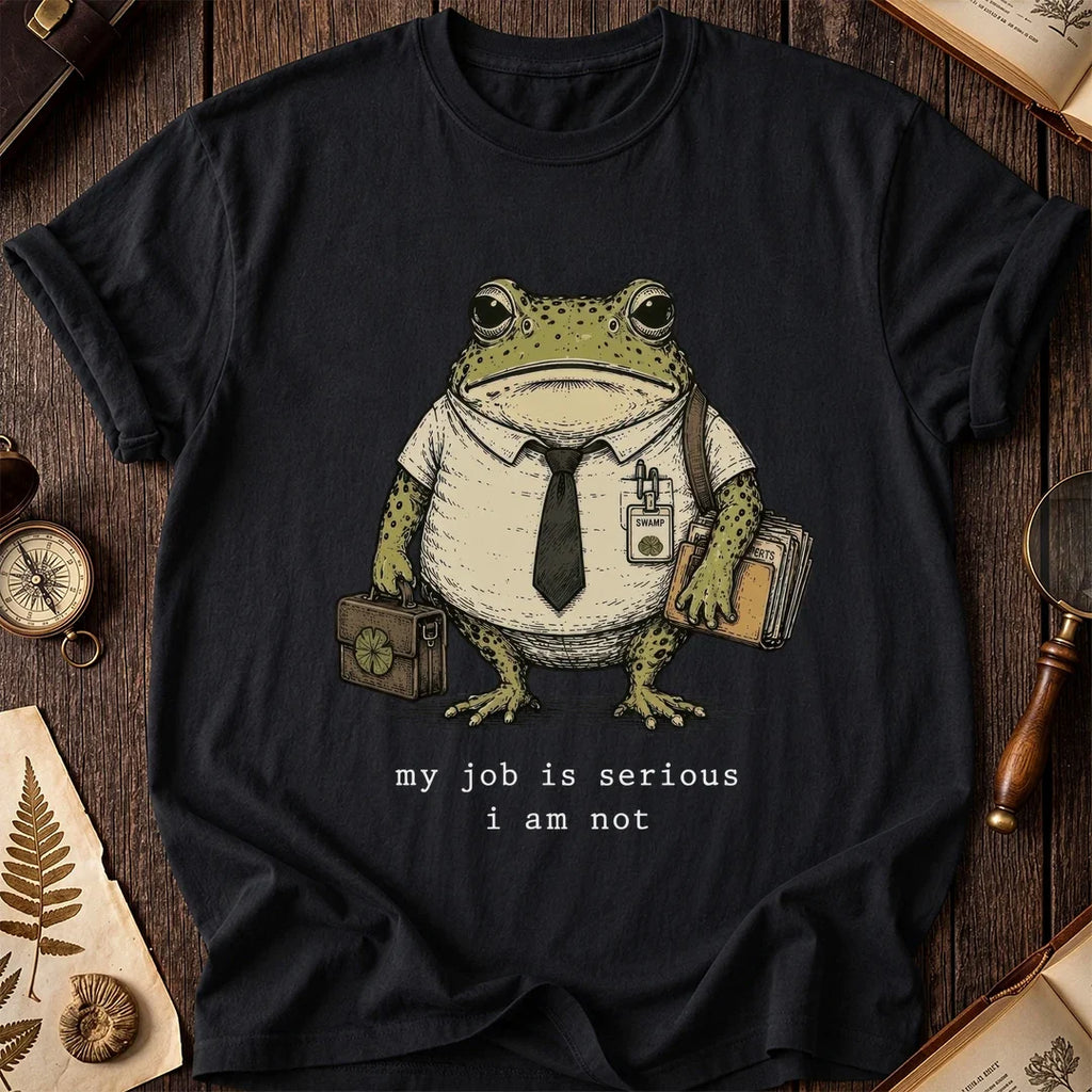 Unserious Employee Frog T-Shirt product image 8