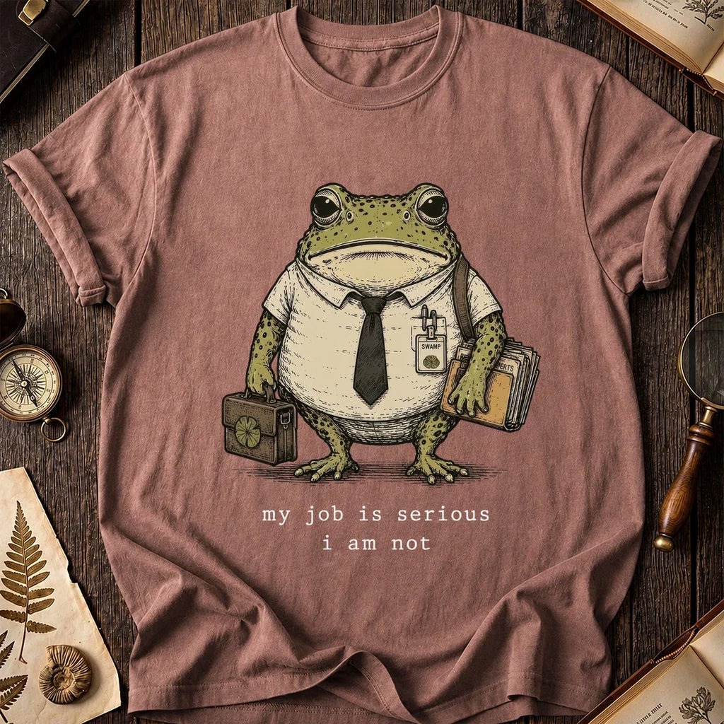 Unserious Employee Frog T-Shirt product image 7