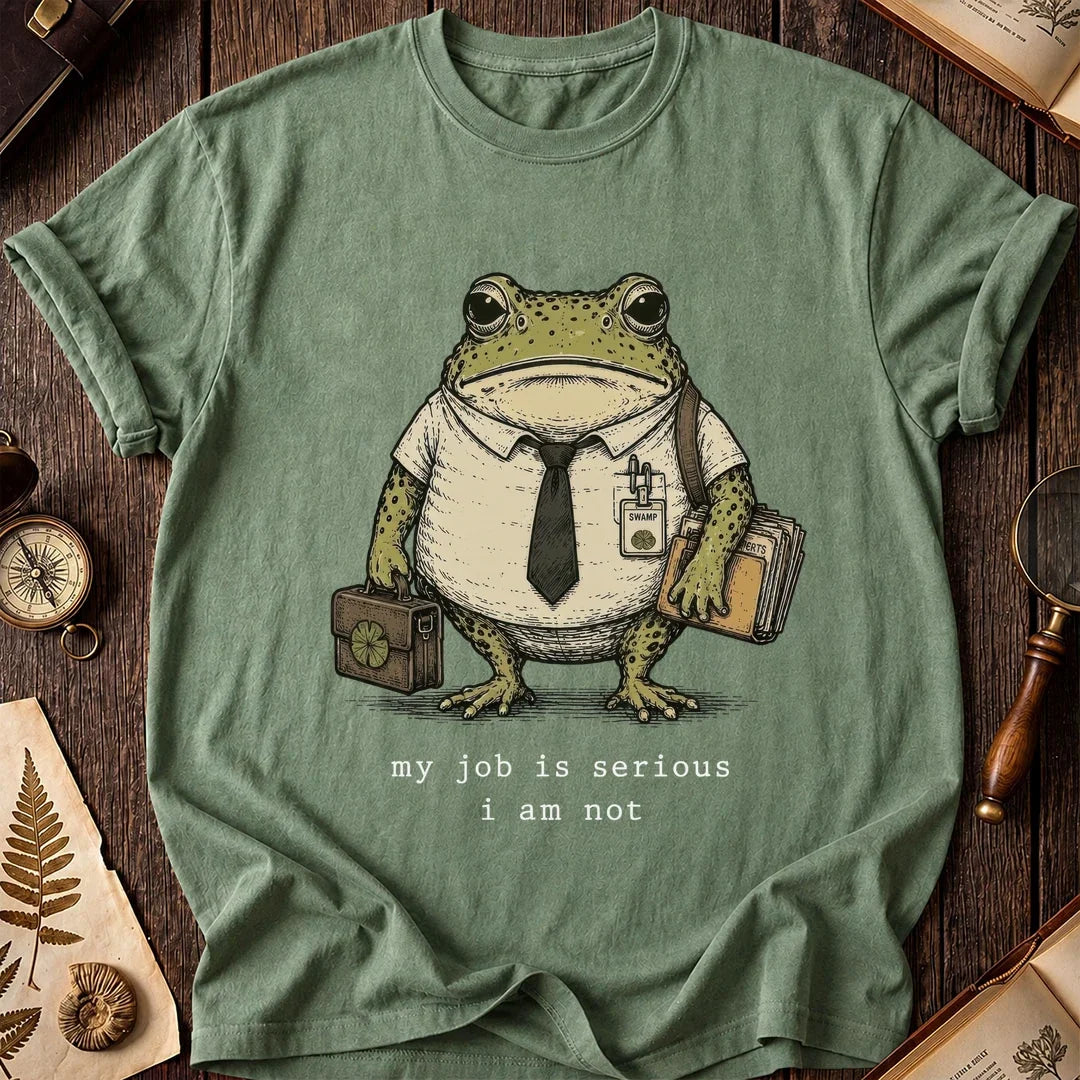 Unserious Employee Frog T-Shirt product image 1