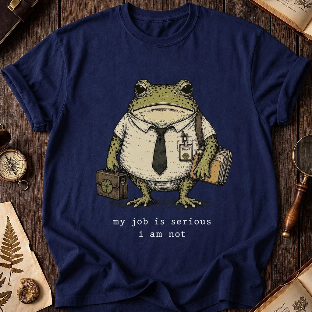 Unserious Employee Frog T-Shirt product image 6